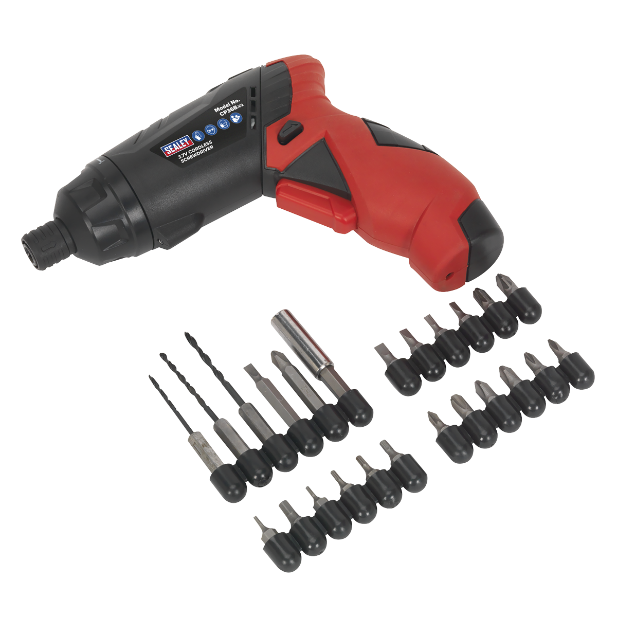 Sealey Cordless Compact lightweight Screwdriver Set 3.6V 26pc CP36B