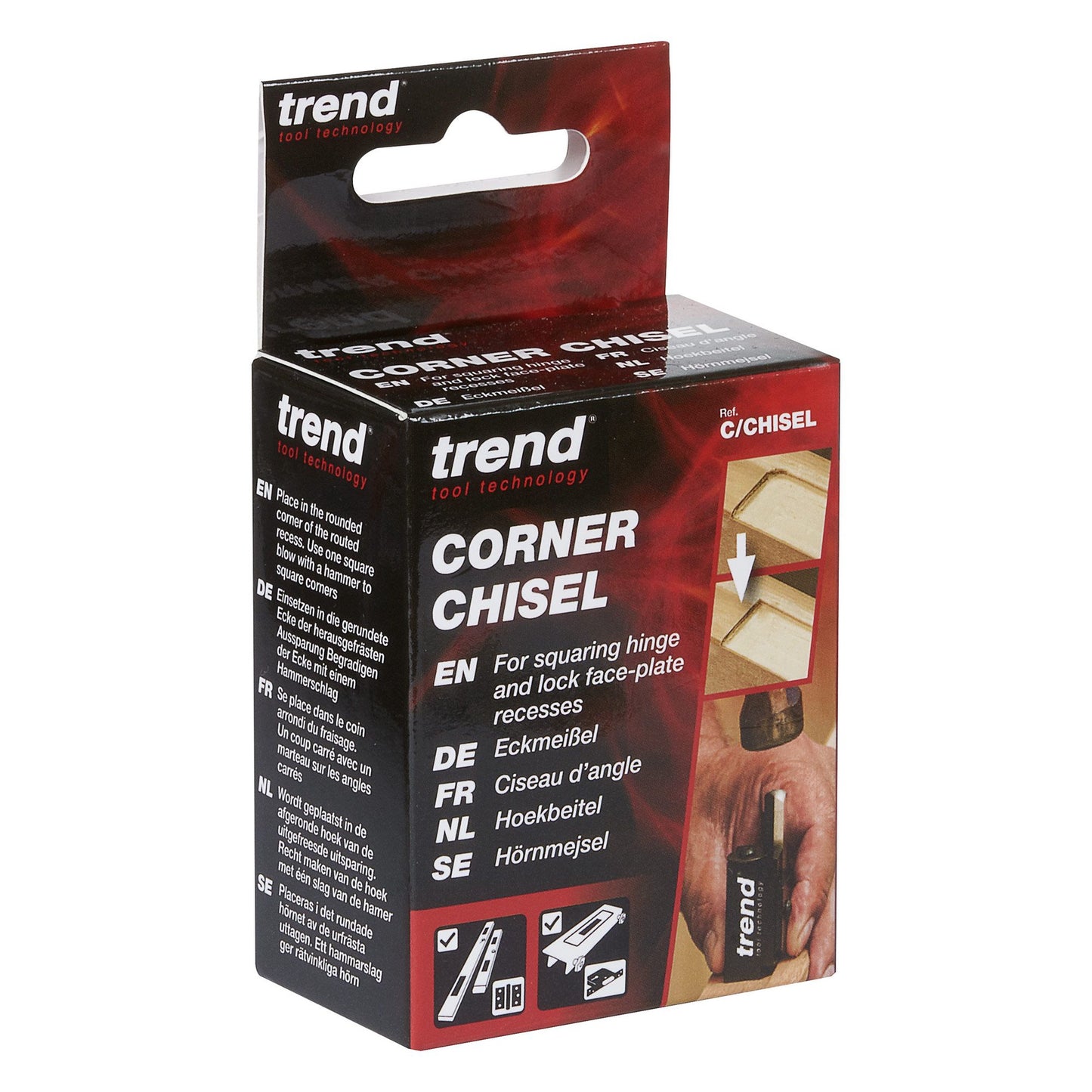 Trend Corner Chisel - To quickly square up rounded corners when using lock and hinge jigs C/CHISEL
