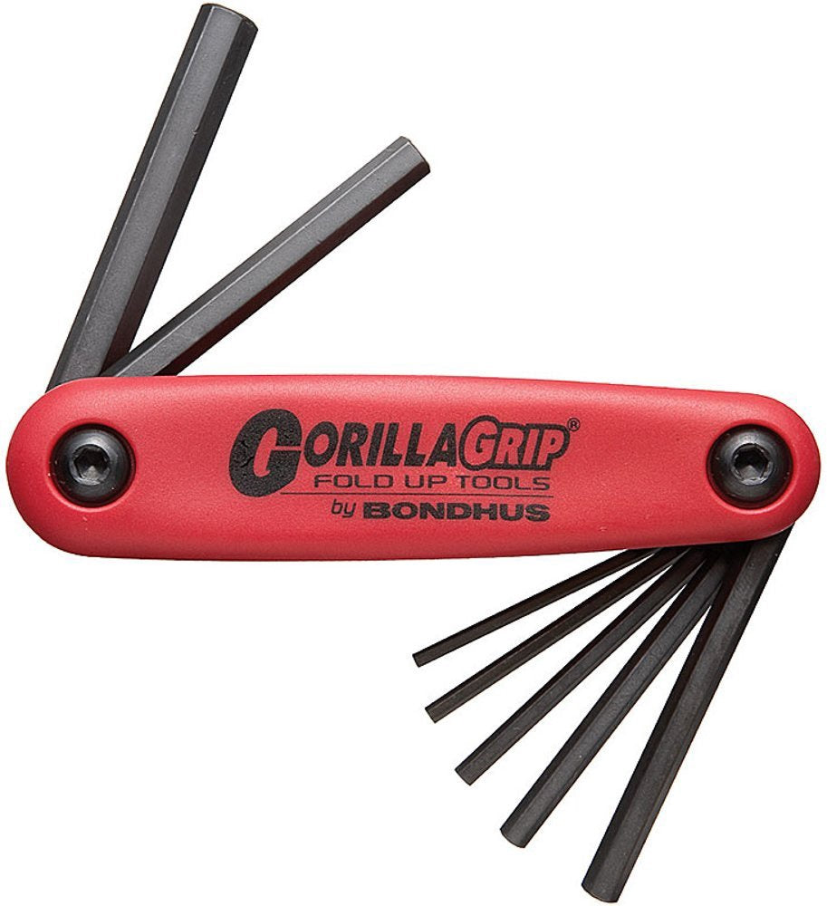 Bondhus BON12592 Gorilla Grip Hex fold up 7 Pcs key set 1.5-6mm HF7MS