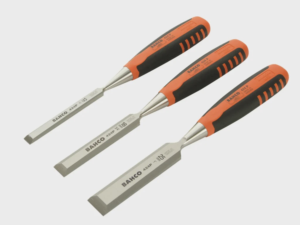 Bahco BAH424PS3 424-P Bevel Edge Chisel Set, 3 Piece