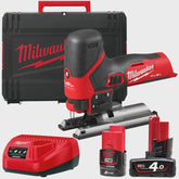 Milwaukee M12FJS-422X 12V Fuel Brushless Jigsaw with 4.0Ah/2.0Ah Batteries Charger & Case 4933493349