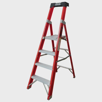 Excel Electricians Fibreglass Platform Step Ladder 4 Tread 1.57m EN131