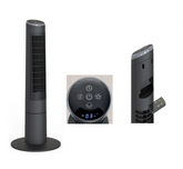 Excel 40" Tower Fan with Touch Enabled Controls and Remote Control - Black