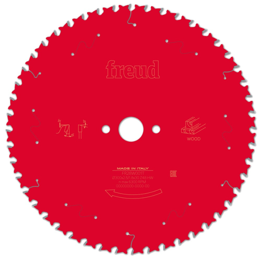 Freud 300mm Wood Table Saw Blade 48T F03FS09784 300mm x 30mm x 48T