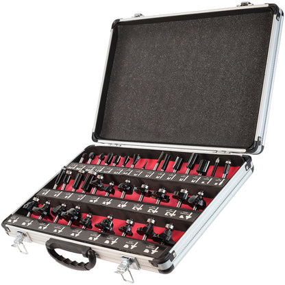 Excel 1/4in Shank Router Cutter Bit 35 Piece Set