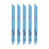 Bosch 225mm Sabre Saw Blades for Metal Long Life Fast Cut S1122BF Pack of 5