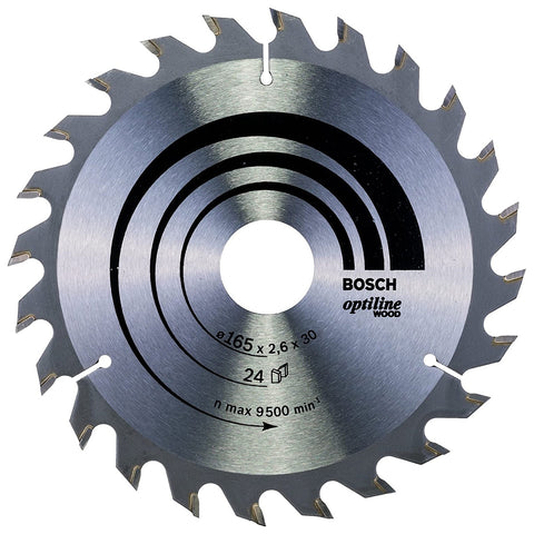 Bosch 210mm 24T Wood Circular Saw Blade Optiline 210mm x 30mm x 2.8mm 2608640621