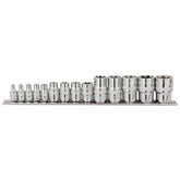 Draper Tx Star 1/4, 3/8, 1/2" Square Drive Socket Set of 14 Piece 34415