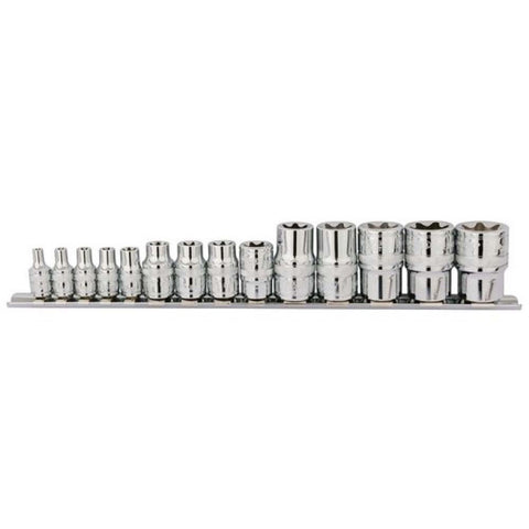 Draper Tx Star 1/4, 3/8, 1/2" Square Drive Socket Set of 14 Piece 34415