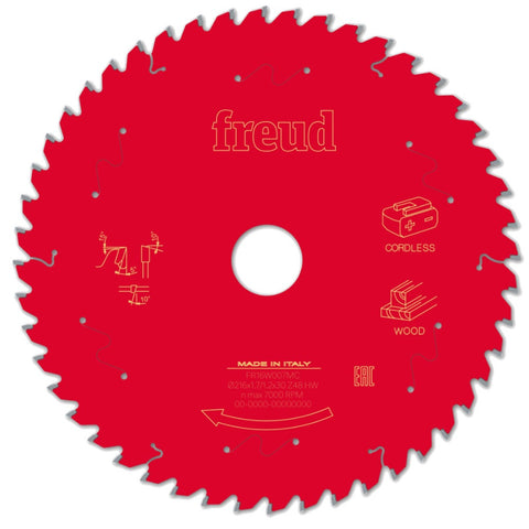 Freud 216mm Mitre Saw Blade 48T for Wood  F03FS10062 216mm x 30mm x 48T