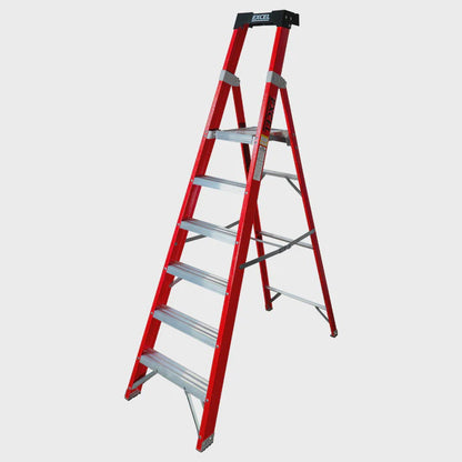 Excel Electricians Fibreglass Platform Step Ladder 6 Tread 2.04m EN131