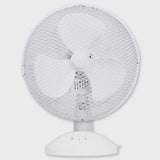 Excel 9" Table Desk Fan Adjustable Tilt Head with 2 Speed White