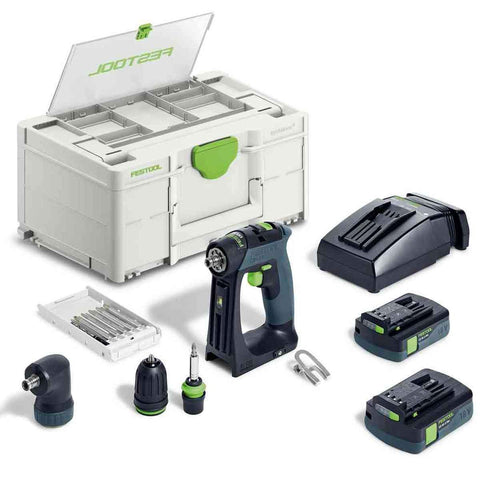 Festool CXS18C3.0-Set 18V Brushless Drill Driver with 2 x 3.0Ah Battery 576886