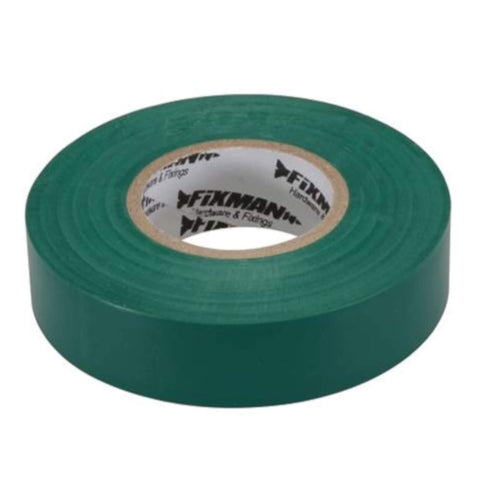 Fixman 19mm x 33m Electrical Insulation Tape Green 188154