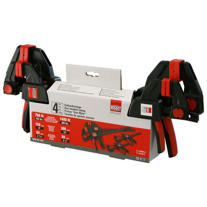 Bessey EZM-EZL-SET One-Handed Clamp 4 Piece Set 2 x 6" & 2 x 12"