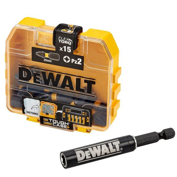DeWalt DT70618T-QZ PZ2 Extreme Impact Torsion Bit Set 15 Pcs & Holder
