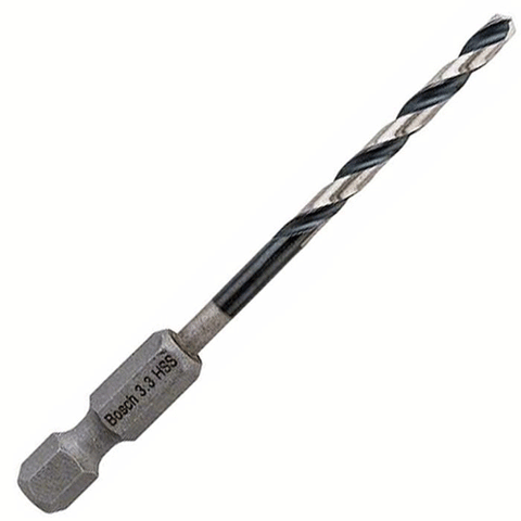 Bosch Impact Control Hex Shank Multi-Material Twist Drill Bit 3.3mm x 33mm 2608577050