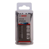 Bosch 4.5mm HSS-G Drill Bits for Metal 47mm Working Length (10pk) 2608595061