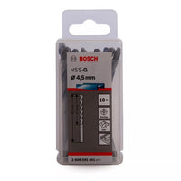 Bosch 4.5mm HSS-G Drill Bits for Metal 47mm Working Length (10pk) 2608595061