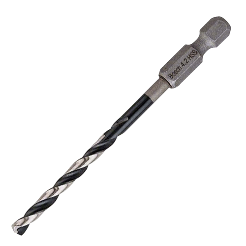 Bosch Impact Control Hex Shank Multi-Material Twist Drill Bit 4.2mm x 83mm 2608577054