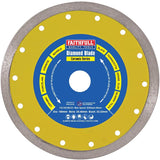 Faithfull 180 x 25.4mm Porcelain Diamond Tile Blade Continuous Rim FAIDB180CRP