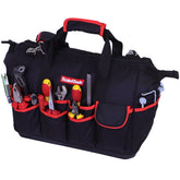 Tools4Trade 18" Tool Bag with Multi-Pockets & Hard Base - Red