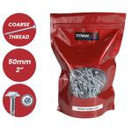 Titman 500 Pcs 8 x 50mm Coarse Thread Zinc Coated Pocket Hole Square Drive Screws EPHS850500C