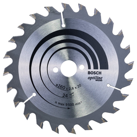 Bosch 160mm 24T Wood Circular Saw Blade Optiline 2608640596