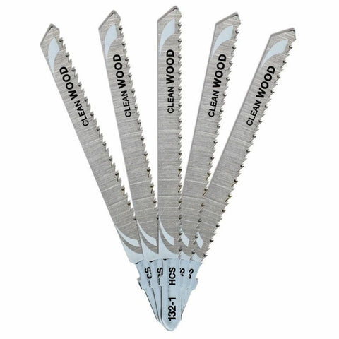 DeWalt 100mm Jigsaw Blades for Wood T-Shank HCS DT2053-QZ Pack of 5
