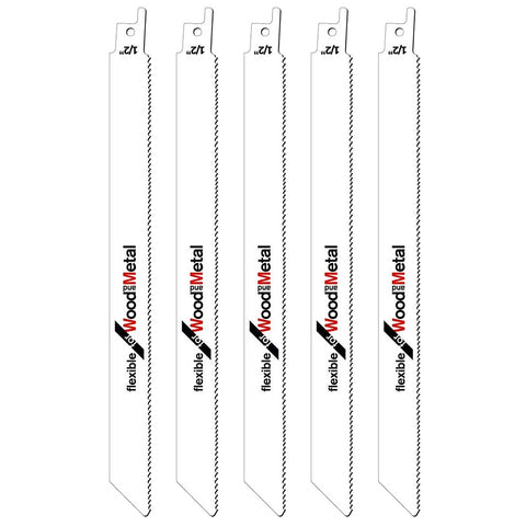 Bosch 225mm Sabre Saw Blades For Metal & Wood S1122VF Pack of 5