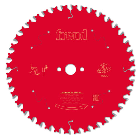Freud 184mm 40T Circular Saw Blade for Wood F03FS09704 184mm x 16mm x 40T