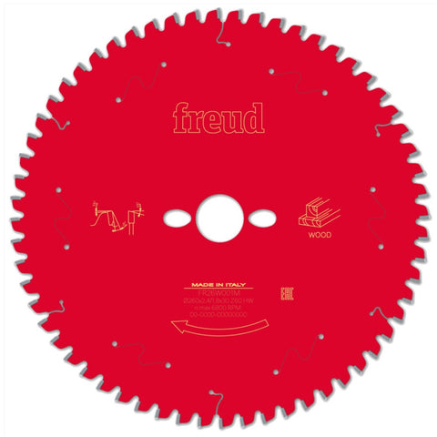 Freud F03FS09760 Wood/Chipboard/MDF Circular Saw Blade 260mm x 30mm 60T