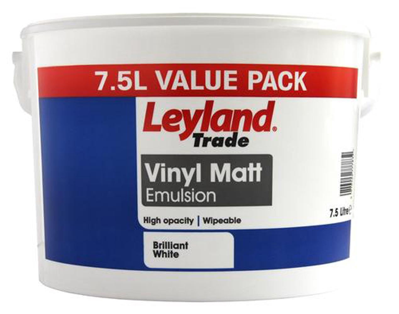 Leyland Trade Walls & Ceilings Vinyl Matt Brilliant White Paint 7.5L