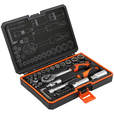 Kendo Drive 3/8" & 1/4" Socket Set 45 Piece