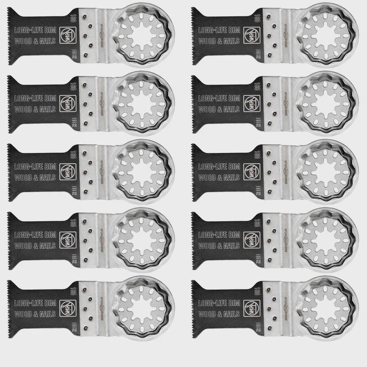 Fein 63502160240 Starlock 50 x 35 mm E-Cut Long-Life Saw Blade Pack of 10