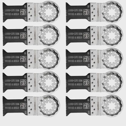 Fein 63502160240 Starlock 50 x 35 mm E-Cut Long-Life Saw Blade Pack of 10