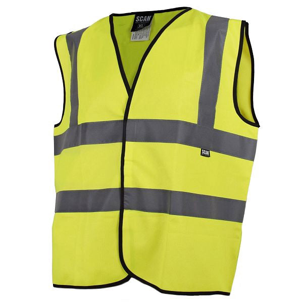 Scan Hi-Vis Waistcoat Yellow- Large (44in) SCAHVWL