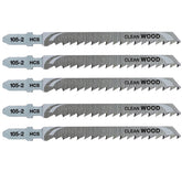 DeWalt 100mm HCS Wood Cutting Jigsaw Blades DT2164-QZ Pack of 5