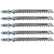 DeWalt 100mm HCS Wood Cutting Jigsaw Blades DT2164-QZ Pack of 5