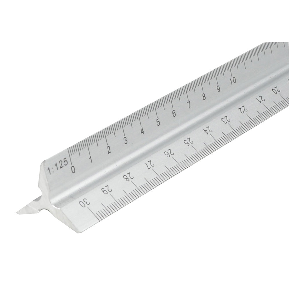 Faithfull 300mm Aluminium Triangle Scale Rule Precision Drawing FAIRULETRI