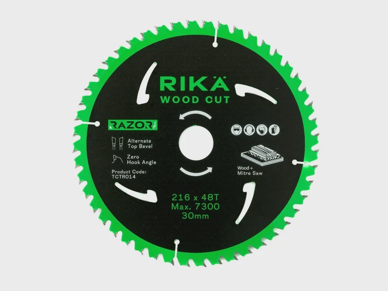 RIKA TCTR014 Razor Pro TCT Mitre Saw Blade 216mm x 48T x 30mm