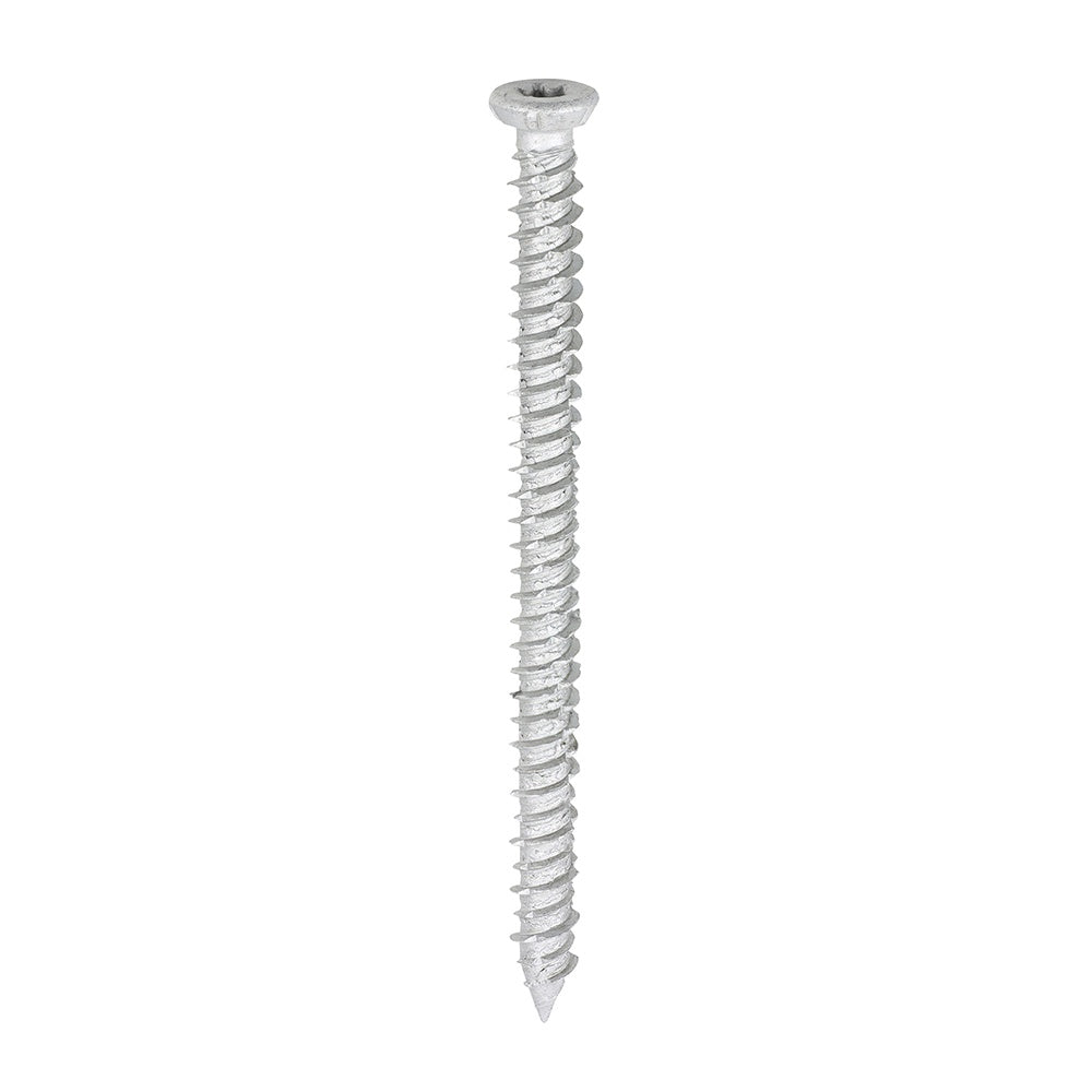Timco 7.5 x 100mm Concrete Screw TX Flat Countersunk Exterior Silver 100TCONR