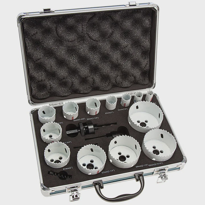 Makita D-47307 Universal Hole Saw Aluminium Kit Set Of 16 Piece