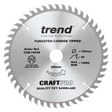 Trend Wood Circular Craft Trimming Crosscut Saw Blade 160mm x 20mm x 48T CSB/16048