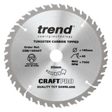 Trend Wood Cordless Circular Craft Thin Kerf Saw Blade 165mm x 20mm x 40T CSB/16540T