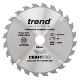 Trend Wood Circular Saw Blade 235mm x 30mm x 24T CSB/23524