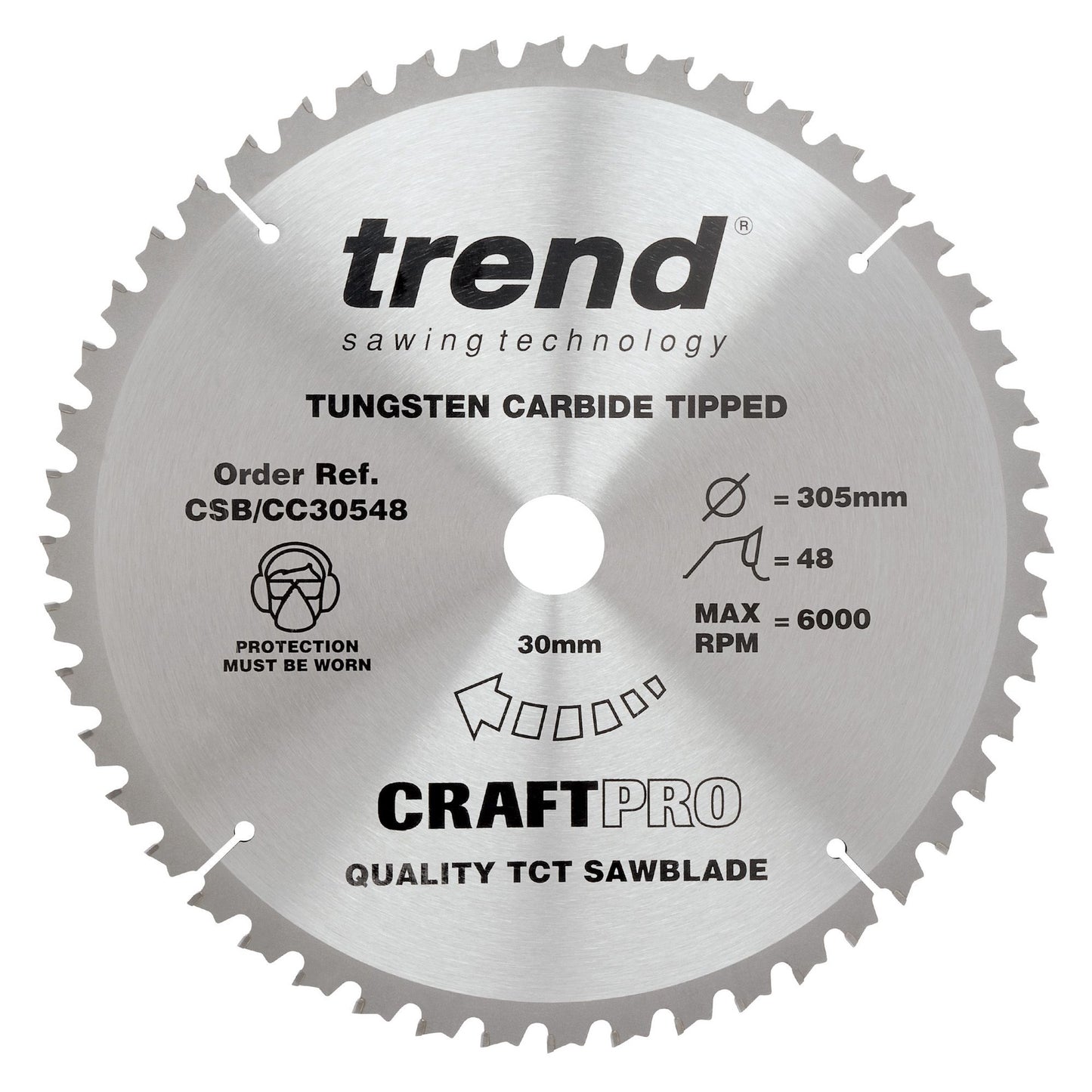 Trend Wood Mitre Saw Blade 305mm x 30mm x 48T CSB/CC30548