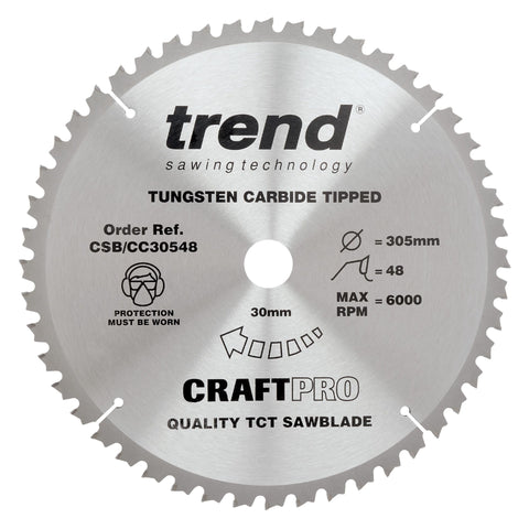 Trend Wood Mitre Saw Blade 305mm x 30mm x 48T CSB/CC30548