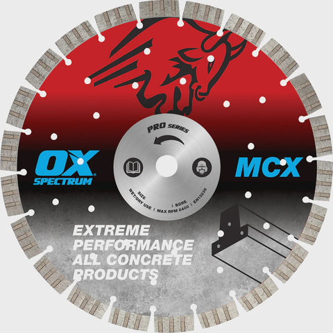 OX Spectrum Superior Supercut Dia Blade – Concrete / GP – 350/20mm MCX350/20