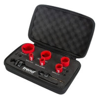 Trend HS/SET/7 - HSS Bi-Metal 8% Cobalt Holesaw 7pc Plumbing Set